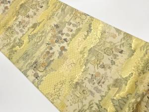 平安貴族に屋敷模様織出し袋帯